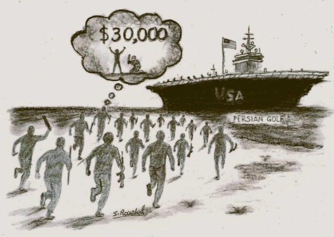 بر اساس سخنان فرمانده ارتش ایران که هر سرباز آمریکایی را بکشند و یا اسیر بگیرند 30000 هزار دلار پاداش خواهند داد.
