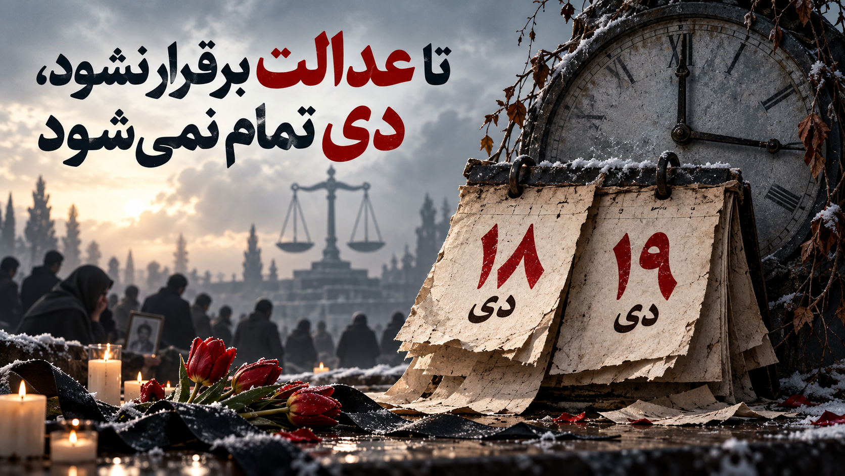 تا عدالت برقرار نشود، دی تمام نمی‌شود